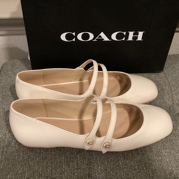 COACH Women's Winley Double Buckle Mary Jane Ballet Flats, size 8 - Picture 2 of 11